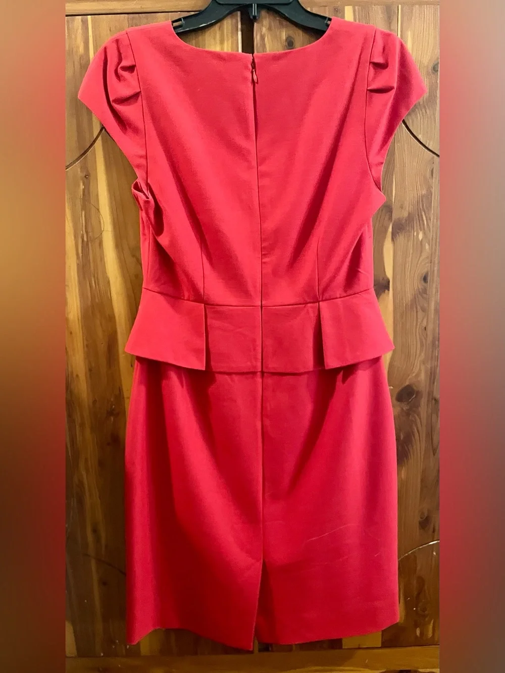 J. Crew Red Peplum Sheath Dress - Picture 7 of 11